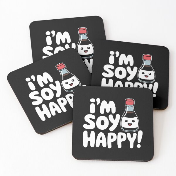 Item preview, I'm Soy Happy! Funny Soy Sauce Pun designed and sold by PMCreative.