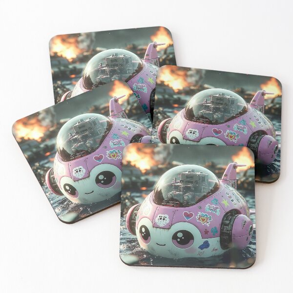 Item preview, Kawaii Warship Submarine – Pink Sticker Chaos (Warship Collection) designed and sold by NordseeSteel.