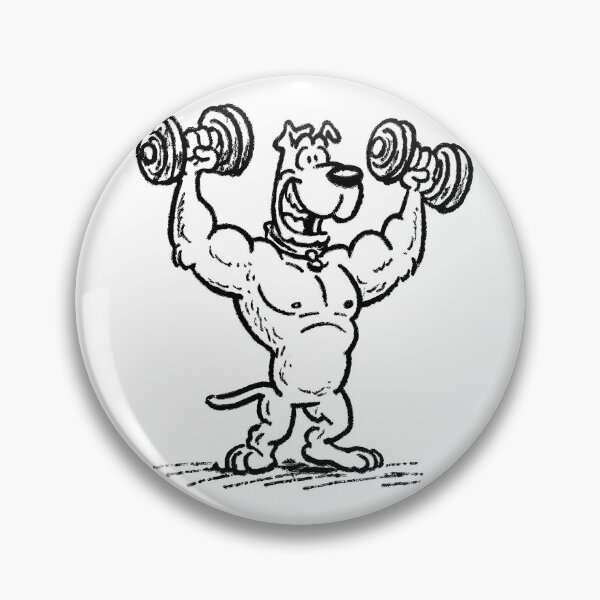 Item preview, Strong Rottweiler Bodybuilder Gym Line Art designed and sold by Flying Doggo.