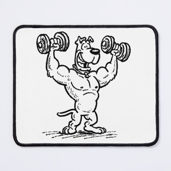 Item preview, Strong Rottweiler Bodybuilder Gym Line Art designed and sold by Flying Doggo.