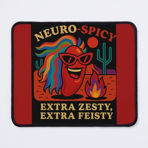 Item preview,  NEURO-SPICY XTRA ZESTY XTRA SPICY RED JALAPENO LONG RAINBOW HAIR designed and sold by spectrum_tech_trade_school_village_and_training_center.