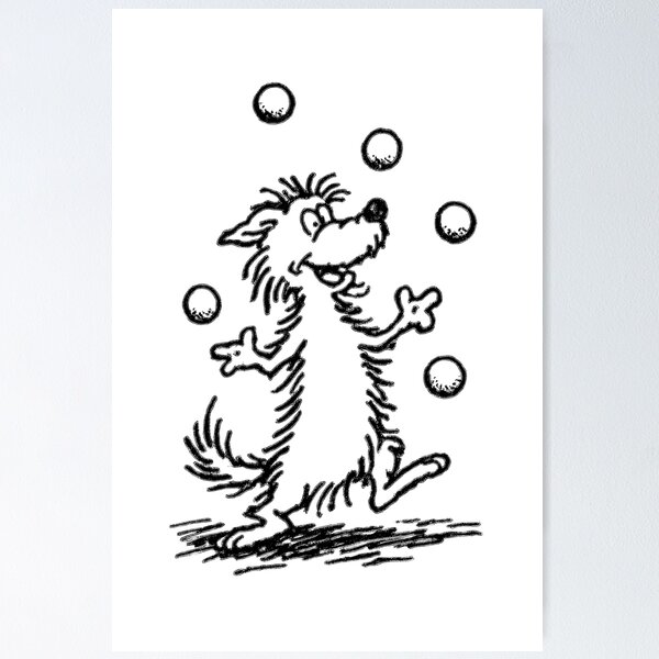 Item preview, Dizzy Sheltie Herding Balls Line Art designed and sold by Flying Doggo.
