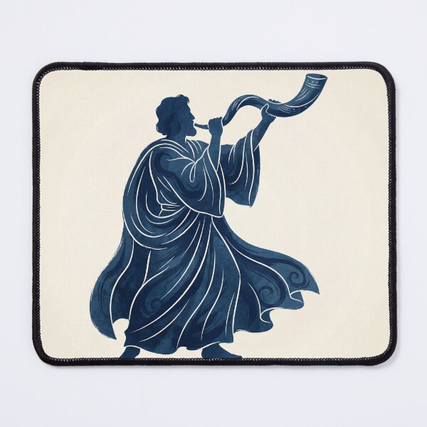 Item preview, Shofar Praise Poster – Jewish Christian Worship Art for Home Decor designed and sold by AbstractAuraArt.