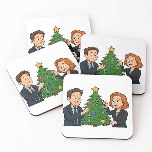 Item preview, Mulder & Scully Alien Christmas designed and sold by Box26 Designs.