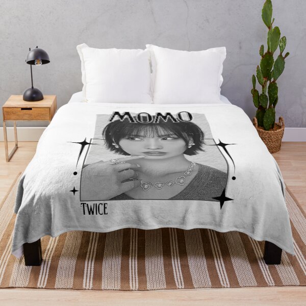 Item preview, TWICE Momo Kpop Girl Group B N W Collage Design K-music south korean Scrapbook Collage Cozy Y2K Vintage Design designed and sold by HELL0WBELLO.