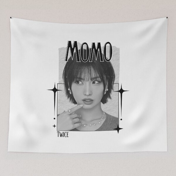 Item preview, TWICE Momo Kpop Girl Group B N W Collage Design K-music south korean Scrapbook Collage Cozy Y2K Vintage Design designed and sold by HELL0WBELLO.