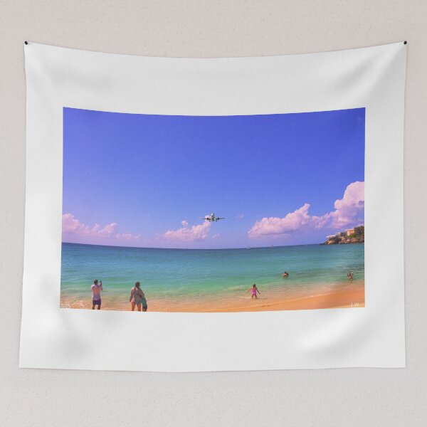 Item preview, An Airplane Landing over Maho Beach designed and sold by LisaWootenPhoto.