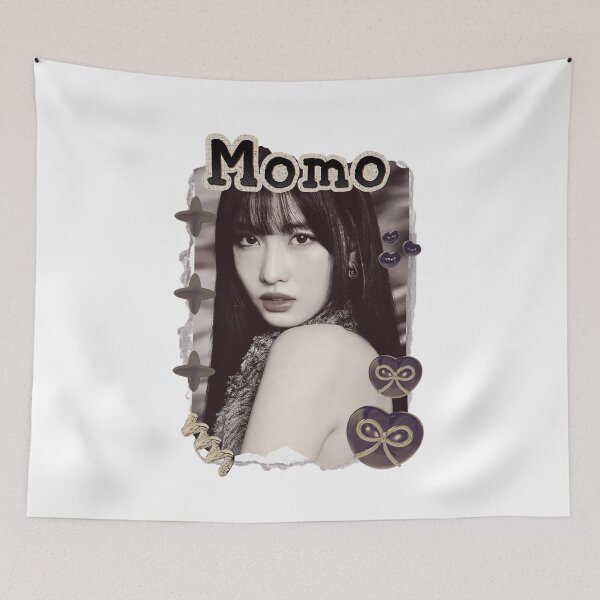 Item preview, TWICE Momo Kpop Girl Group Golden Collage Design K-music south korean Scrapbook Collage Cozy Y2K Vintage Design designed and sold by HELL0WBELLO.