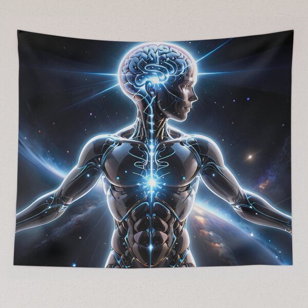 Item preview, The robotic anatomy glowing with futuristic energy. designed and sold by MissYouONLY.