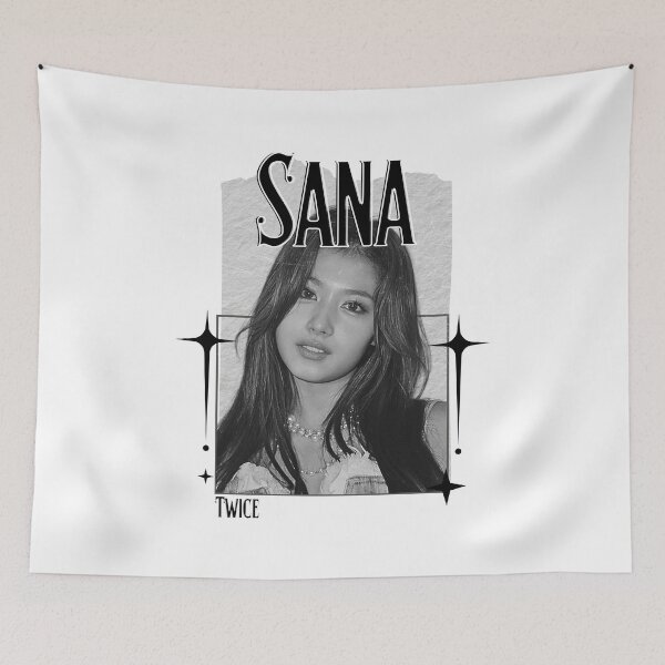 Item preview, TWICE Sana Kpop Girl Group B N W Collage Design K-music south korean Scrapbook Collage Cozy Y2K Vintage Design designed and sold by HELL0WBELLO.