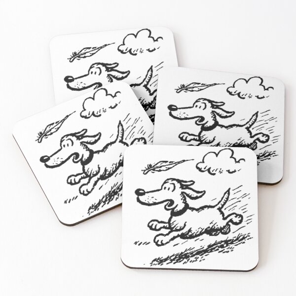 Item preview, Fast Vizsla Running Feather Line Art designed and sold by Flying Doggo.