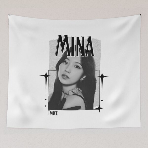 Item preview, TWICE Mina Kpop Girl Group B N W Collage Design K-music south korean Scrapbook Collage Cozy Y2K Vintage Design designed and sold by HELL0WBELLO.