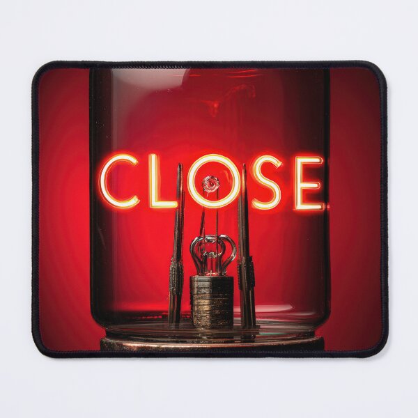 Item preview, Neon “CLOSE” Sign Inside Light Bulb – Modern Red Glow Aesthetic designed and sold by Grafititee.