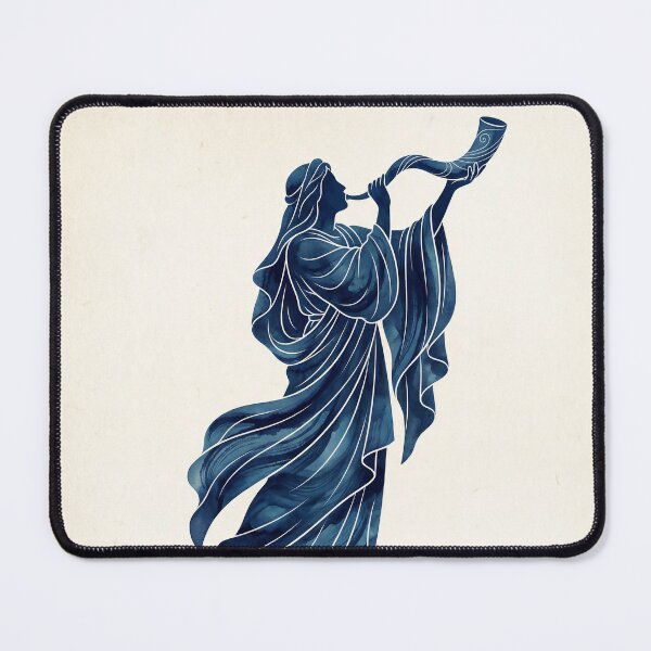 Item preview, Shofar Praise Poster – Jewish Christian Worship Art for Home Decor designed and sold by AbstractAuraArt.