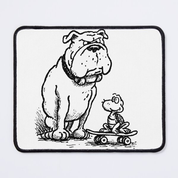 Item preview, Lazy English Bulldog Skateboard Line Art designed and sold by Flying Doggo.