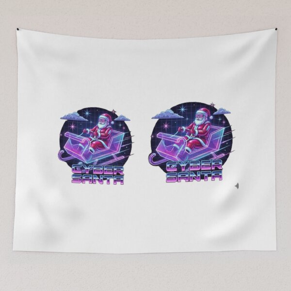 Item preview, Cyber Santa Synthwave Sleigh | Retro 80s Christmas designed and sold by Rosuma Designs.