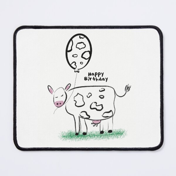 Item preview, Cow Happy Birthday Drawing designed and sold by Dreambigdigital.