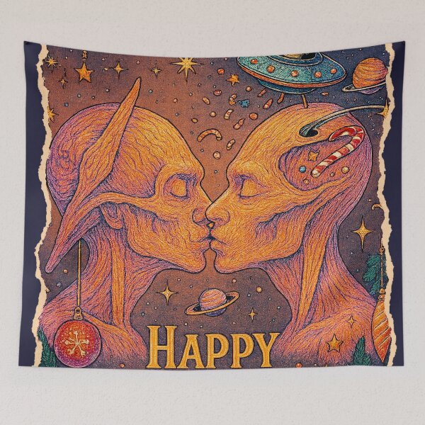 Item preview, Cosmic Happy New Year's Kiss designed and sold by B.J. ART.