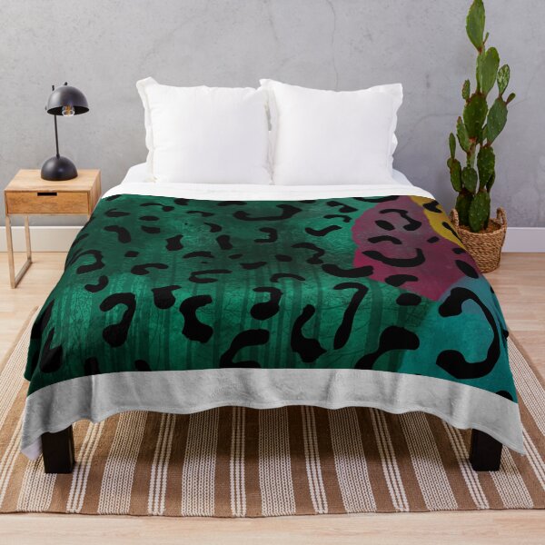 Item preview, Vibrant Leopard Print Abstract Background – Neon Retro Animal Pattern Texture designed and sold by RokaCircles.