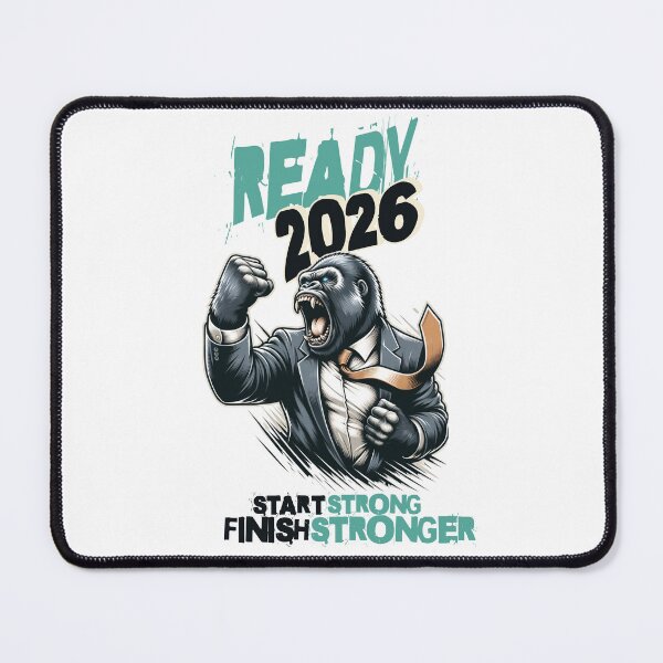 Item preview, Ready 2026 – Start Strong Finish Stronger | Motivational Gorilla Power Design designed and sold by TheOrthoDoctor.
