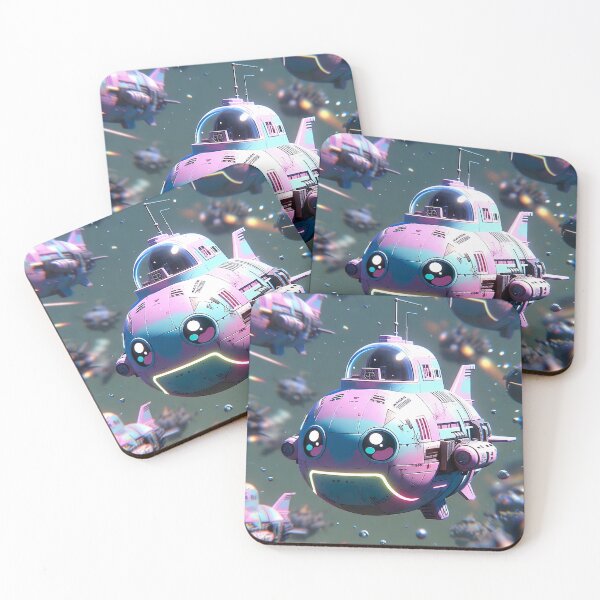 Item preview, Kawaii Pastel Submarine Fleet – Cute Rainbow Warship Squad designed and sold by NordseeSteel.
