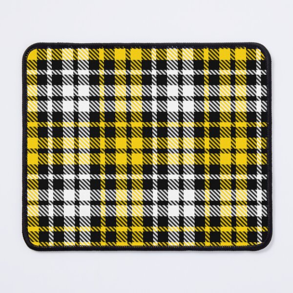 Item preview, Yellow White Twill Plaid Tartan Pattern Design - Black  designed and sold by PatternTitan.