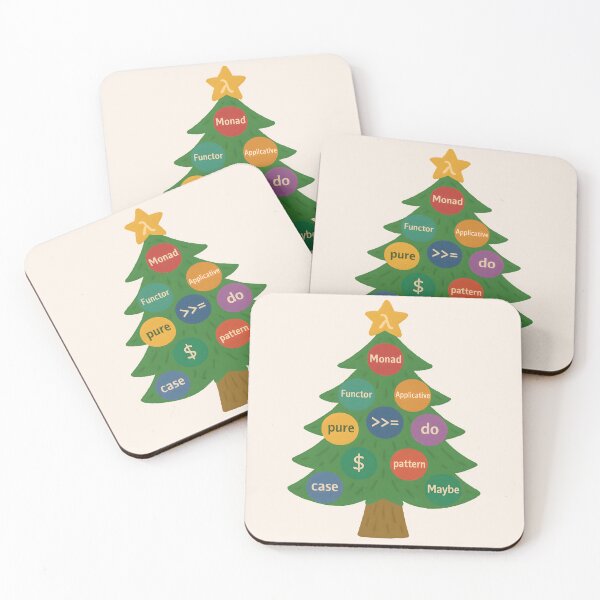Item preview, Haskell Christmas Tree Ornaments – Functional Programming Holiday Coding Art designed and sold by Nerd Romance Café.