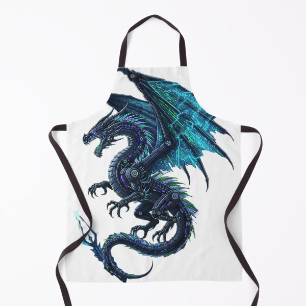 Item preview, Dark Cybernetic Dragon, Neon Glow designed and sold by newvisionart191.