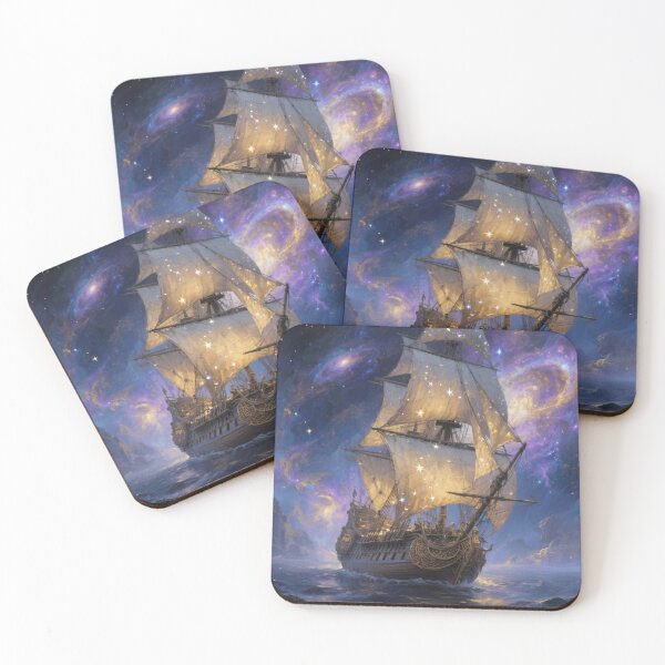 Item preview, Majestic Sailing Ship at Sunset – Romance, adventure & golden light on the open sea designed and sold by FotoworldEdel.