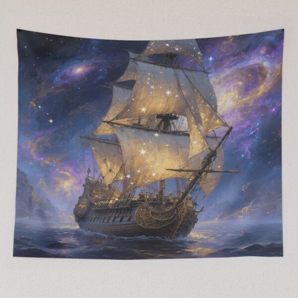 Item preview, Majestic Sailing Ship at Sunset – Romance, adventure & golden light on the open sea designed and sold by FotoworldEdel.