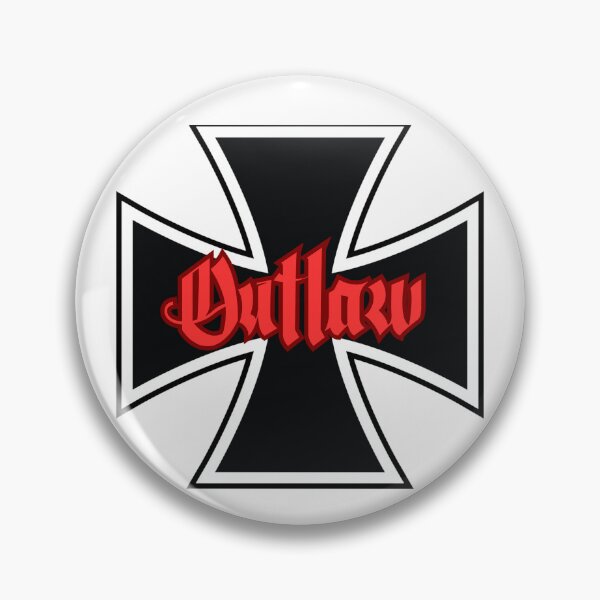 Item preview, Outlaw Iron Cross 1% Rocker Logo West Coast Chopper Style designed and sold by Bearded-Viking.
