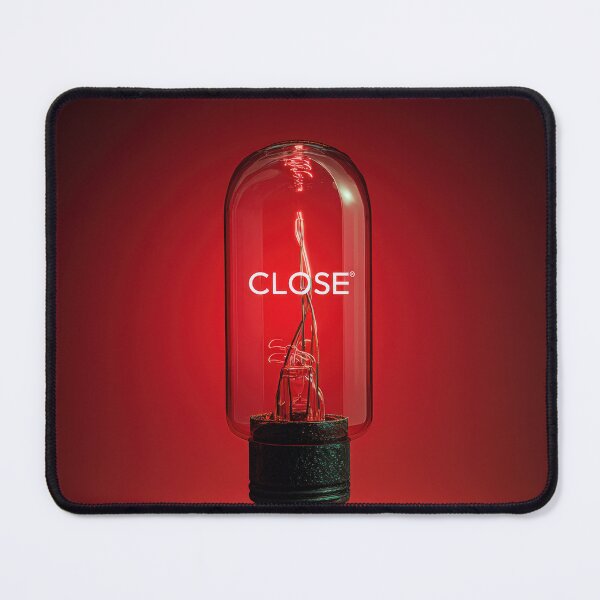 Item preview, Neon “CLOSE” Sign Inside Light Bulb – Modern Red Glow Aesthetic designed and sold by Grafititee.