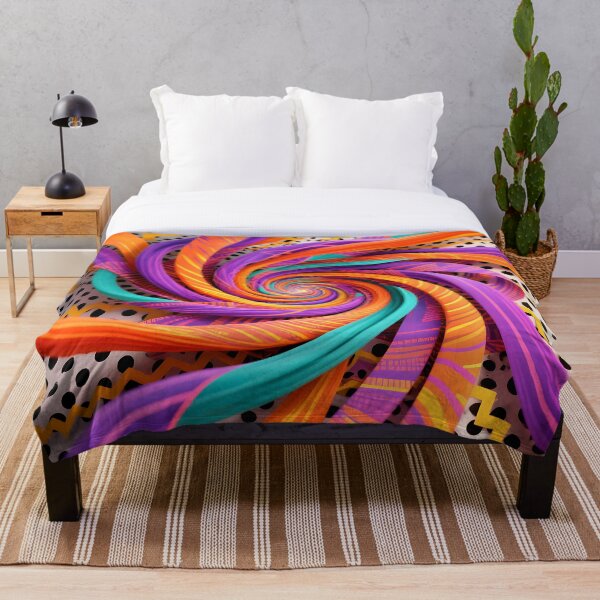 Item preview, Vibrant Retro Swirl Abstract Art designed and sold by Aurea Geometry.