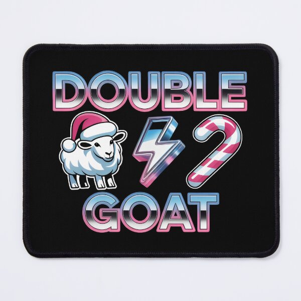 Item preview, Double Goat Festive Sheep Lightning Candy Neon Design designed and sold by SplashTastic.