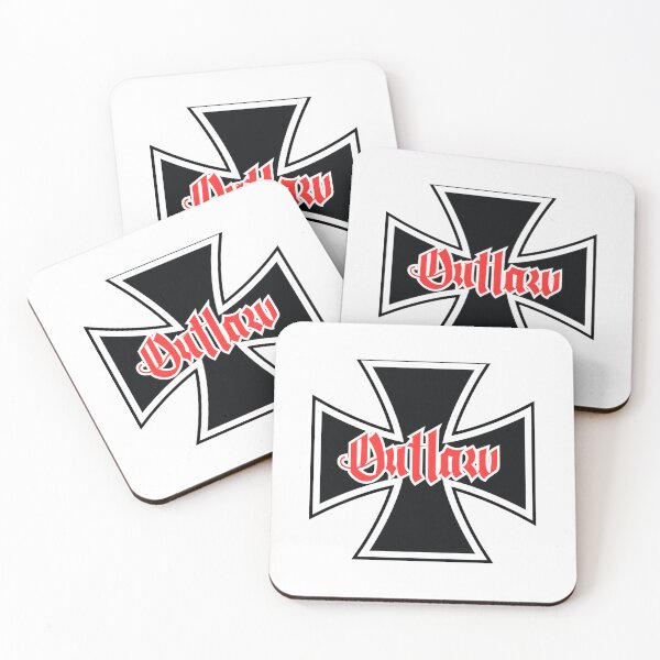 Item preview, Outlaw Iron Cross 1% Rocker Logo West Coast Chopper Style designed and sold by Bearded-Viking.
