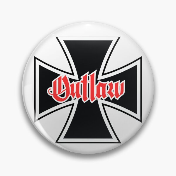 Item preview, Outlaw Iron Cross 1% Rocker Logo West Coast Chopper Style designed and sold by Bearded-Viking.
