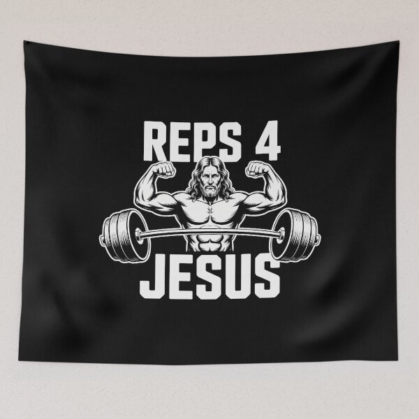 Item preview, Workout Jesus Gym Christian Weightlifting designed and sold by TikCore.