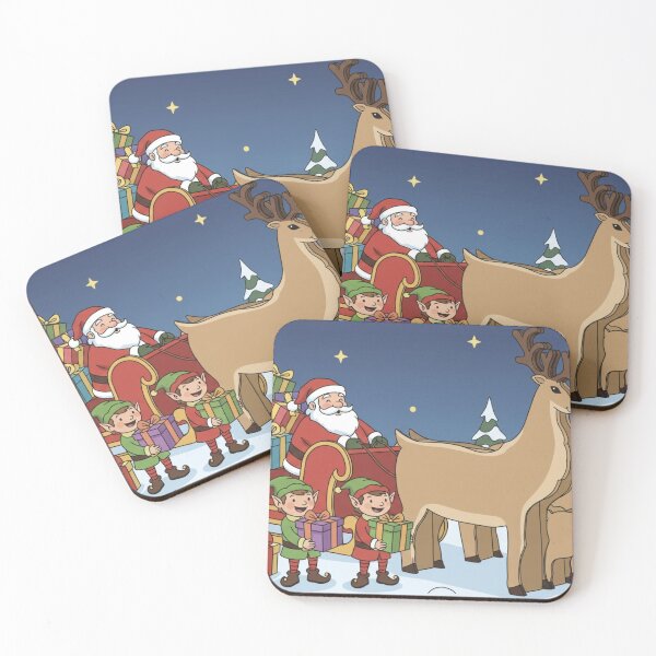 Item preview, Santa's Sleigh is Ready ​Christmas Eve Magic Ride ​Santa, Elves, and Reindeer ​Loading the Sleigh for Christmas designed and sold by JanRizz.
