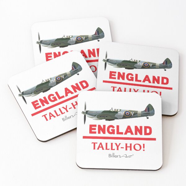 Item preview, High quality England Spitfire Tally Ho items for sports fans or cool country visitor keepsakes designed and sold by Billers Art.