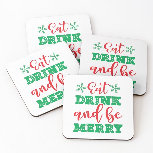 Item preview, Eat, Drink, and Be Merry - Classic Festive Holiday Party Slogan designed and sold by FuzionRaptor.