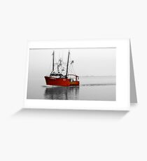 Red Boat Greeting Card