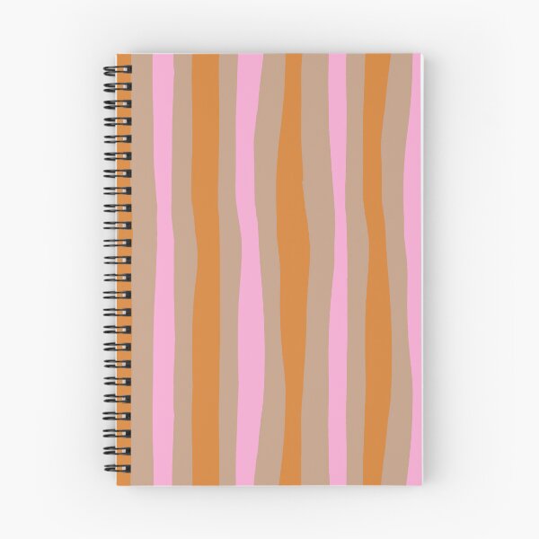 Aperçu de l'œuvre Rayures organiques rose orange créée et vendue par LittleFishStud.