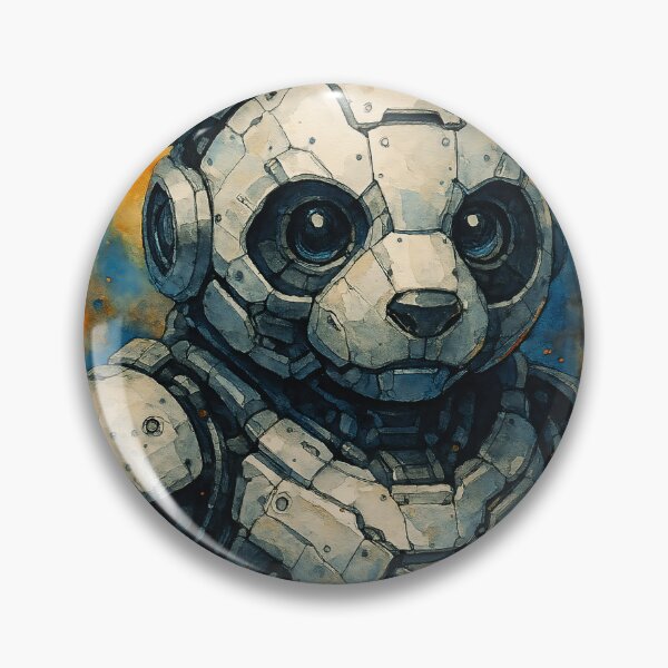 Item preview, “Cybernetic Panda – Futuristic Watercolor Mecha Design” designed and sold by TDesignp.