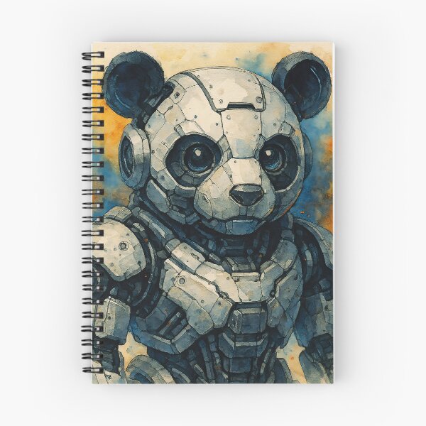 Item preview, “Cybernetic Panda – Futuristic Watercolor Mecha Design” designed and sold by TDesignp.