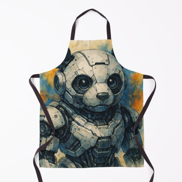 Item preview, “Cybernetic Panda – Futuristic Watercolor Mecha Design” designed and sold by TDesignp.