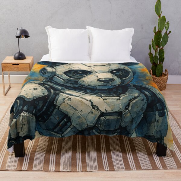 Item preview, “Cybernetic Panda – Futuristic Watercolor Mecha Design” designed and sold by TDesignp.
