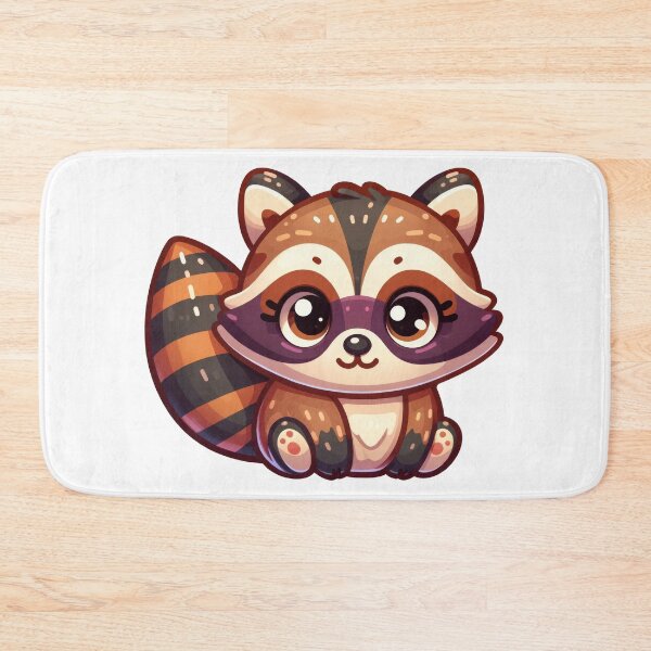Item preview, Cute Raccoon Sticker – Kawaii Forest Animal Art designed and sold by LunaPixelStudio.