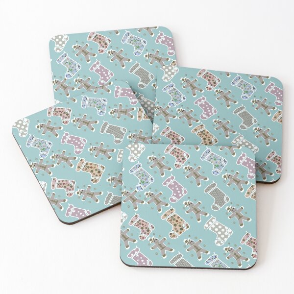 Item preview, Pastel Holiday Stockings Seamless Design designed and sold by HopeAndHustle.
