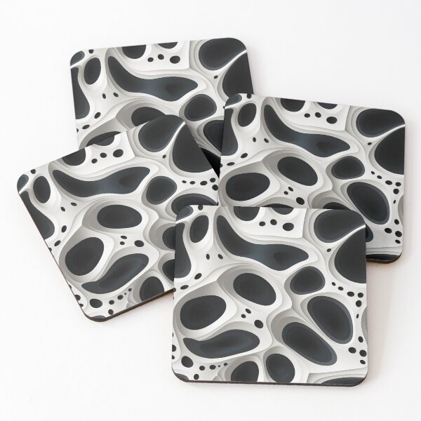 Item preview, Hypnotic Holes – Organic Black and White Pattern designed and sold by slinsart.