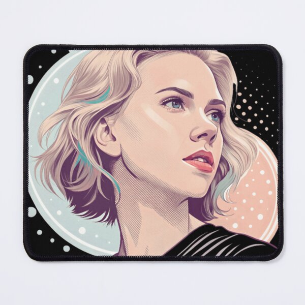 Item preview, Art - Scarlett Johansson Pastel Illustration Portrait With Airbrush Glow and Soft Golden Accents designed and sold by cautrapinacka.